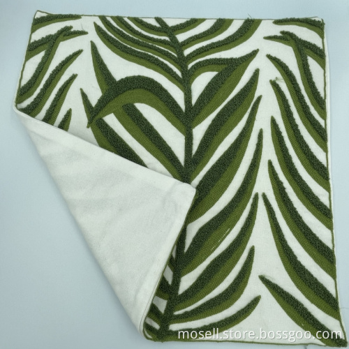 Home Use Leaf Pattern Square Seat Cushion Cover